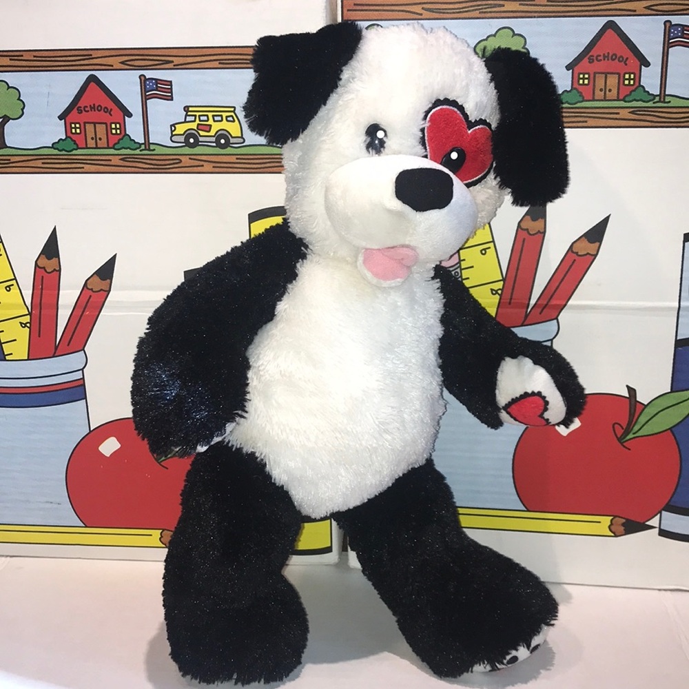 Black and White Puppy Valentine's Edition
